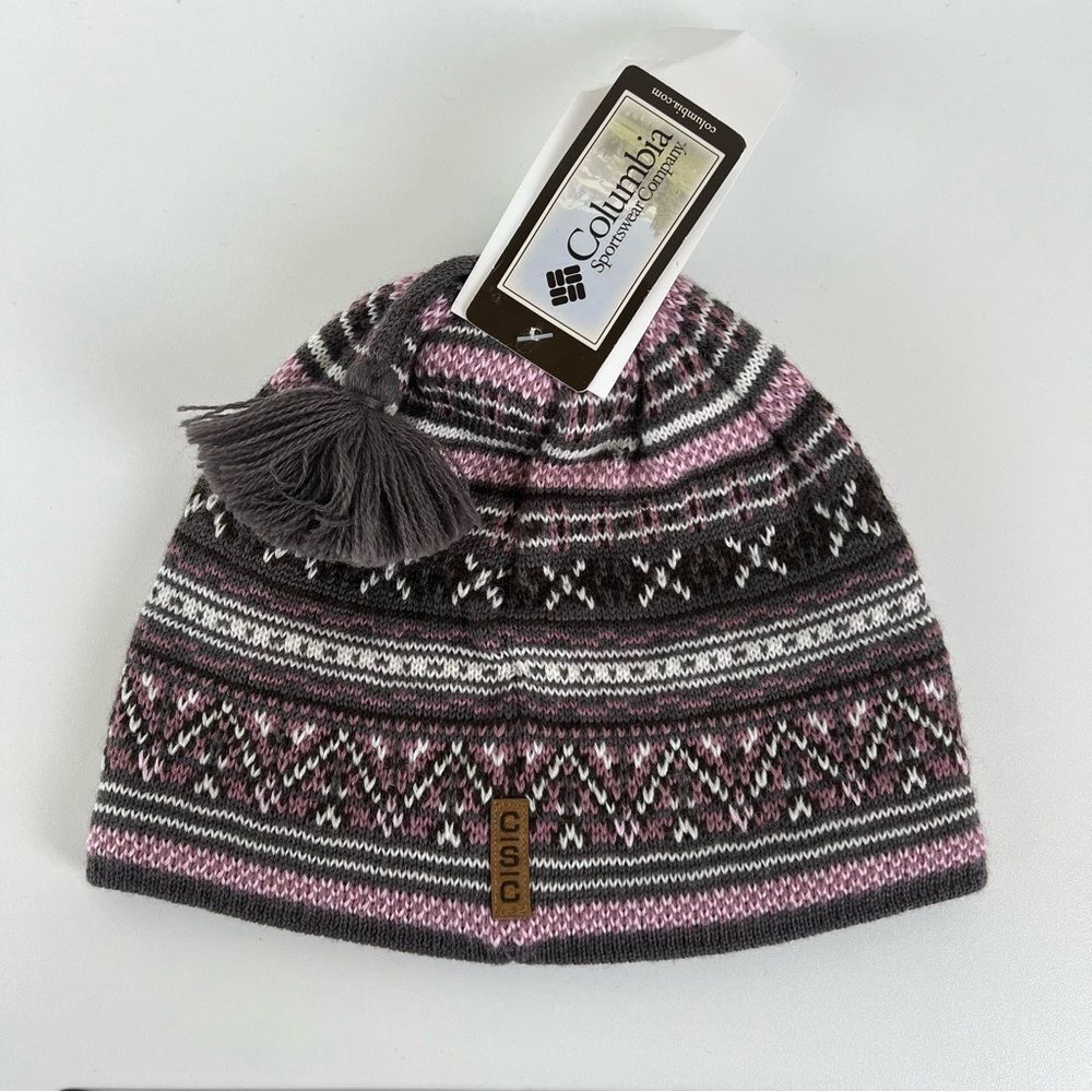 nwt COLUMBIA SPORTSWEAR COMPANY BEANIE WINTER HAT UNISEX Nordic Gray O/S Youth